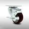 Service Caster 3.5 Inch SS Maroon Polyurethane Swivel Top Plate Caster with Brake SCC SCC-SS20S3514-PPUB-MRN-TLB - alternate 1